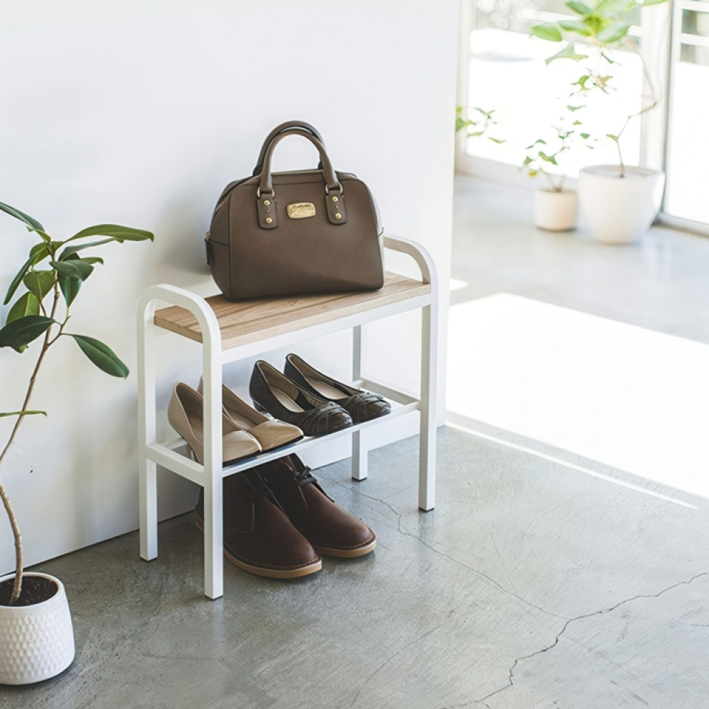 Skoställ / Pall, TOWER BENCH SHOE RACK, 48 x 19 x H 46 cm, Yamazaki i gruppen Förvaring / Hallförvaring / Skohyllor hos SmartaSaker.se (42578)