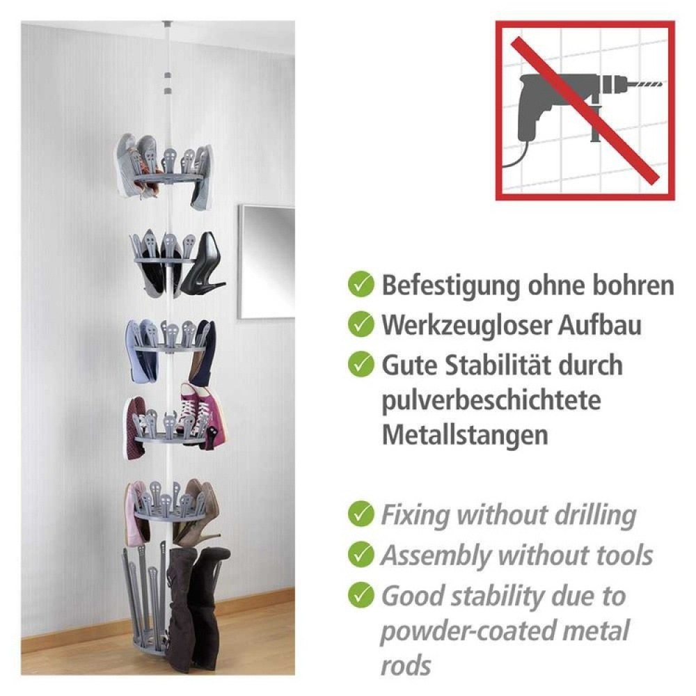 Skoställ på höjden, Skosnurra, TELESCOPIC BOOT TREE, Ø 30 x H 100 -300 cm i gruppen Förvaring / Hallförvaring / Skohyllor hos SmartaSaker.se (42581)