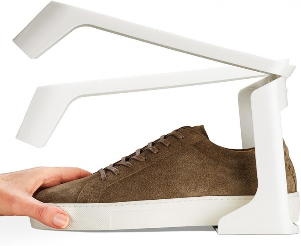 Skoställ, 2 stycken, SHOE-IN COMPACT, Joseph Joseph, Grå-beige i gruppen Förvaring / Garderobsförvaring / Skoförvaring hos SmartaSaker.se (42582)