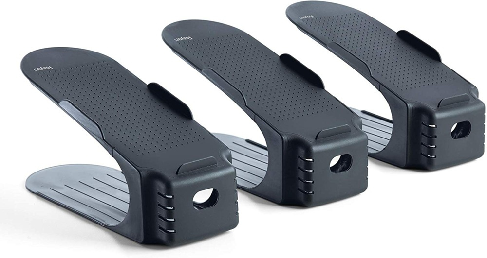 Skoställ, 3 st, Spar plats, SHOE ORGANIZER, Mörkgrå i gruppen Förvaring / Garderobsförvaring / Skoförvaring hos SmartaSaker.se (42584)