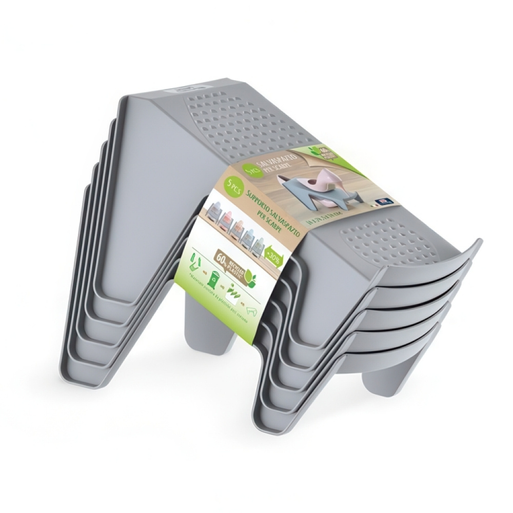 Skoställ, 5 st, ECO STEP - SPACE SAVING, Grå i gruppen Förvaring / Garderobsförvaring / Skoförvaring hos SmartaSaker.se (42587)