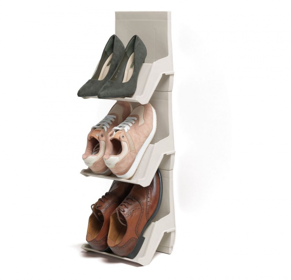 Skoställ, Modulärt, SLID SHOE ORGANIZER, 25 x 17,5 x H 27 cm, Sand i gruppen Förvaring / Garderobsförvaring / Skoförvaring hos SmartaSaker.se (42588)