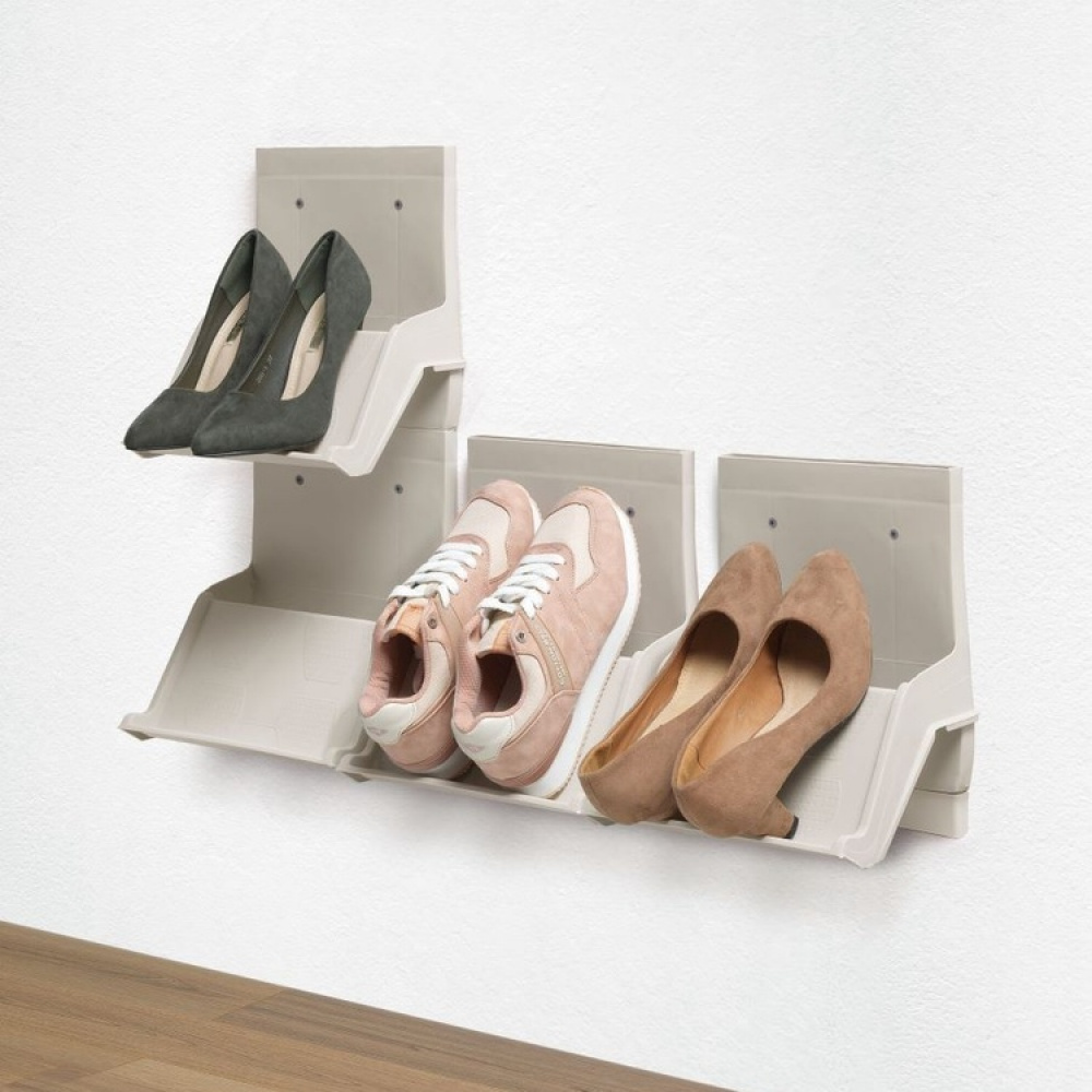 Skoställ, Modulärt, SLID SHOE ORGANIZER, 25 x 17,5 x H 27 cm, Sand i gruppen Förvaring / Garderobsförvaring / Skoförvaring hos SmartaSaker.se (42588)