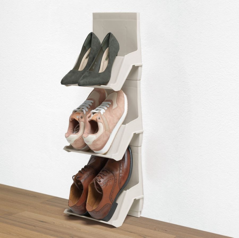 Skoställ, Modulärt, SLID SHOE ORGANIZER, 25 x 17,5 x H 27 cm, Sand i gruppen Förvaring / Garderobsförvaring / Skoförvaring hos SmartaSaker.se (42588)