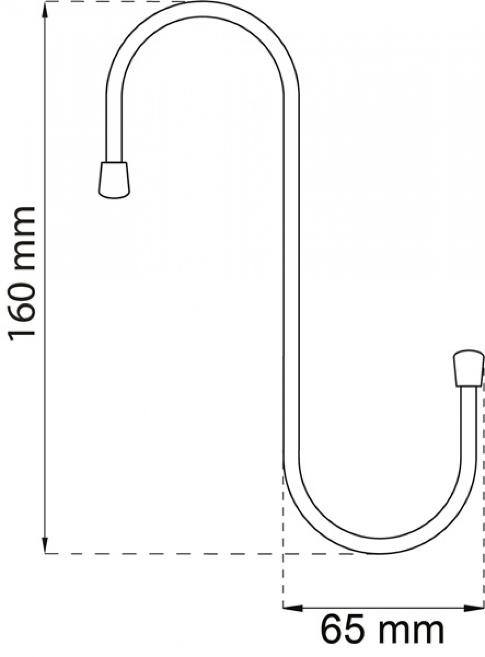 S-krok, JUMBO S-HAKE, Habo, 16 cm, Silver / röd i gruppen Förvaring / Förråd- och garageförvaring / Redskapshållare hos SmartaSaker.se (42604)