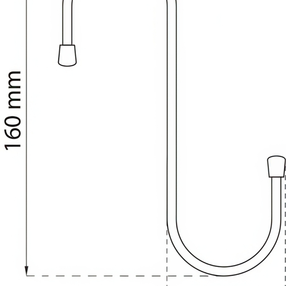S-krok, JUMBO S-HAKE, Habo, 16 cm, Silver / röd i gruppen Förvaring / Förråd- och garageförvaring / Redskapshållare hos SmartaSaker.se (42604)