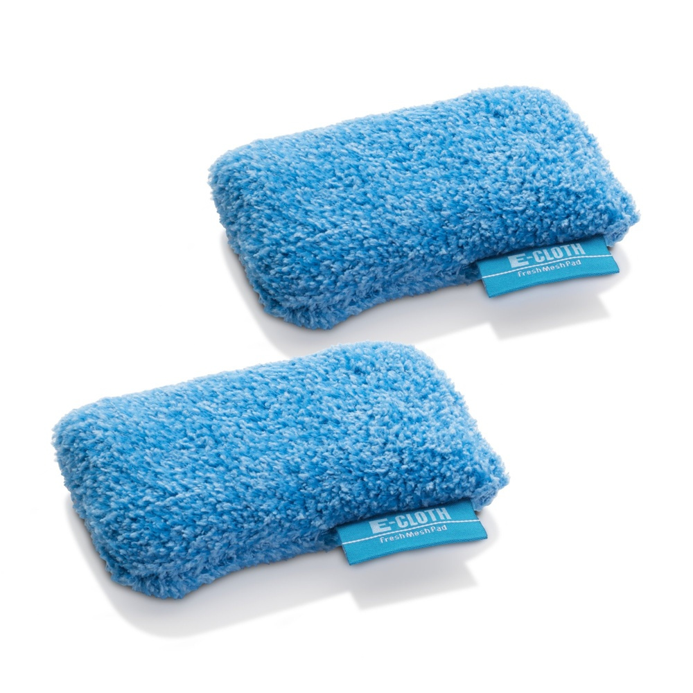 Skrubbsvampar i Mikrofiber, 2 st, FRESH MESH CLEANING PADS, 15 x 8 cm, Blå i gruppen Förvaring / Städförvaring och sopsortering / Städtrasor och borstar hos SmartaSaker.se (42606)
