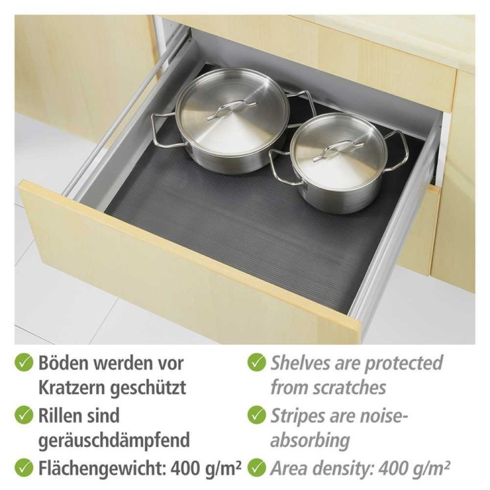 Skyddande matta för lådor och hyllor, ANTI-SLIP RIBBED, 150 x 50 cm i gruppen Förvaring / Köksförvaring / Organisera köksskåp hos SmartaSaker.se (42611)