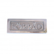 Skylt med ram, FÖRRÅD, 8,5 x H 3 cm, Exmez, Sandgjuten aluminium Skylt med ram, FÖRRÅD, 8,5 x H 3 cm, Exmez, Sandgjuten aluminium