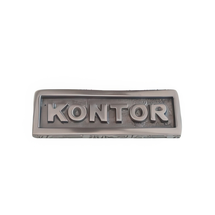 Skylt med ram, KONTOR, 10 x H 3,5 cm, Exmez, Sandgjuten aluminium i gruppen Förvaring / Magneter och självhäftande / Skyltar och etiketter hos SmartaSaker.se (42623)
