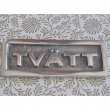 Skylt med ram, TVÄTT, 9 x H 3,5 cm, Exmez, Sandgjuten aluminium Skylt med ram, TVÄTT, 9 x H 3,5 cm, Exmez, Sandgjuten aluminium