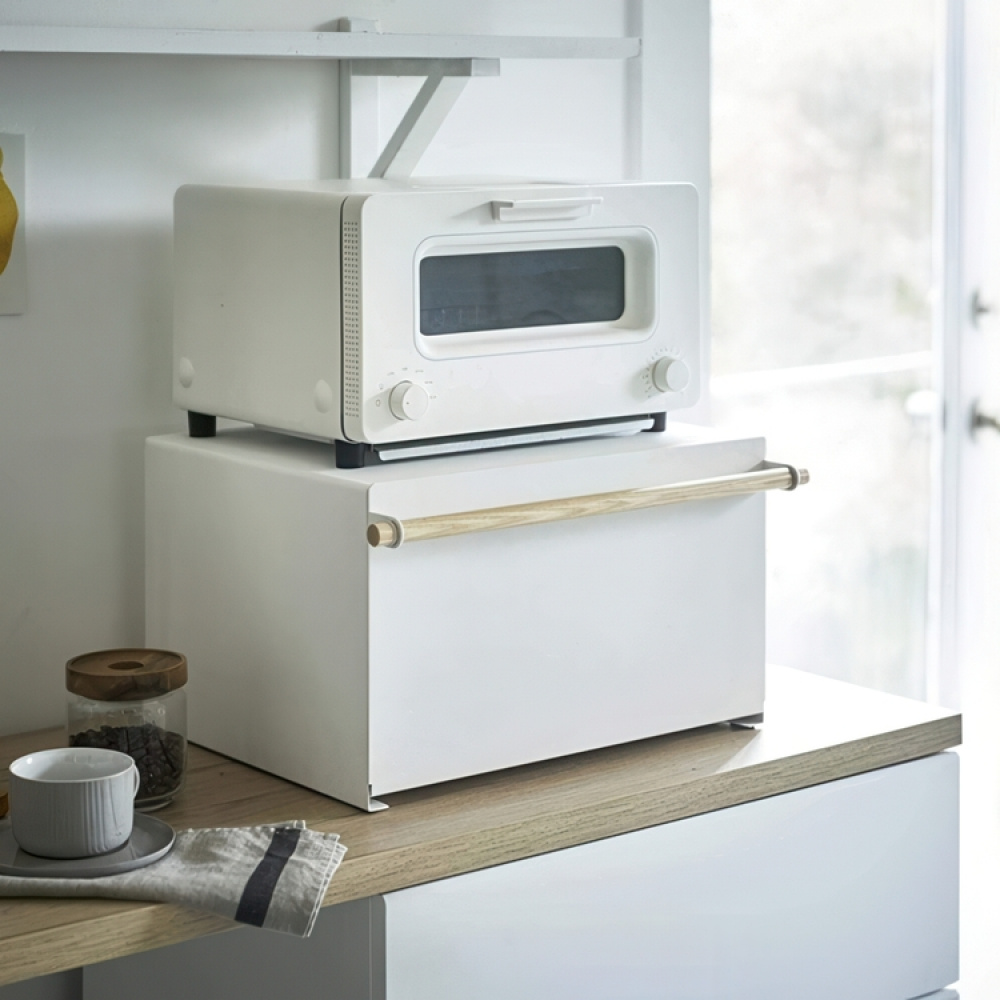 Skåp för torrvaror, Metall, TOSCA BREAD CASE, 43 x 36,5 x H 24 cm, Yamazaki, Vit i gruppen Förvaring / Köksförvaring hos SmartaSaker.se (42642)