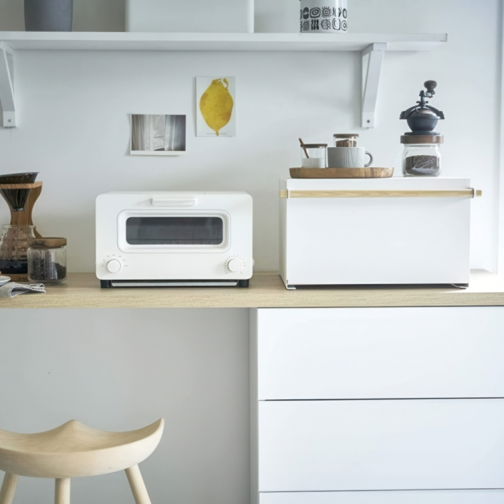 Skåp för torrvaror, Metall, TOSCA BREAD CASE, 43 x 36,5 x H 24 cm, Yamazaki, Vit i gruppen Förvaring / Köksförvaring hos SmartaSaker.se (42642)