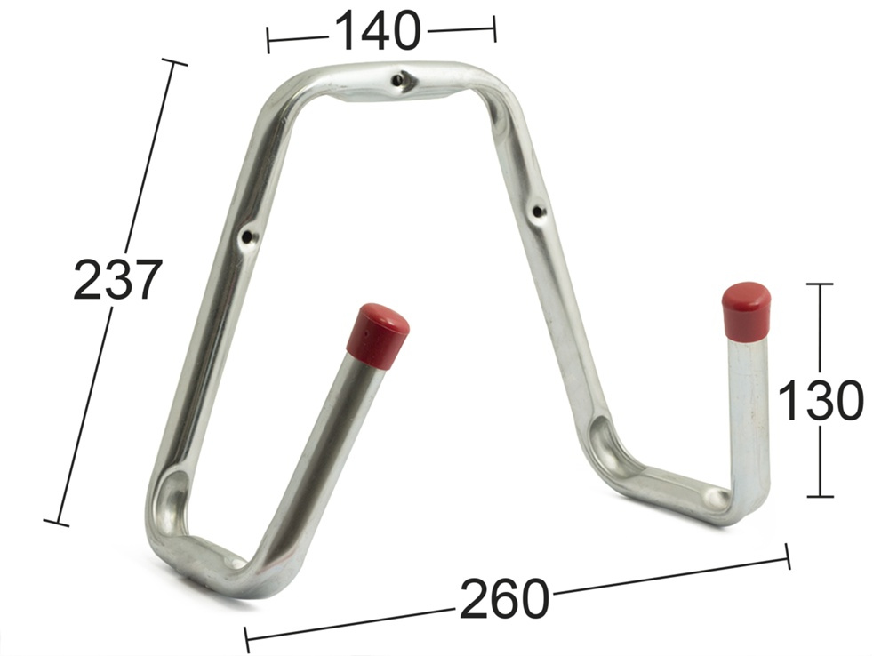 Slanghållare, Vägghängd, 2-krok, HABO HOSE HOLDER, Silver i gruppen Förvaring / Förråd- och garageförvaring / Redskapshållare hos SmartaSaker.se (42648)