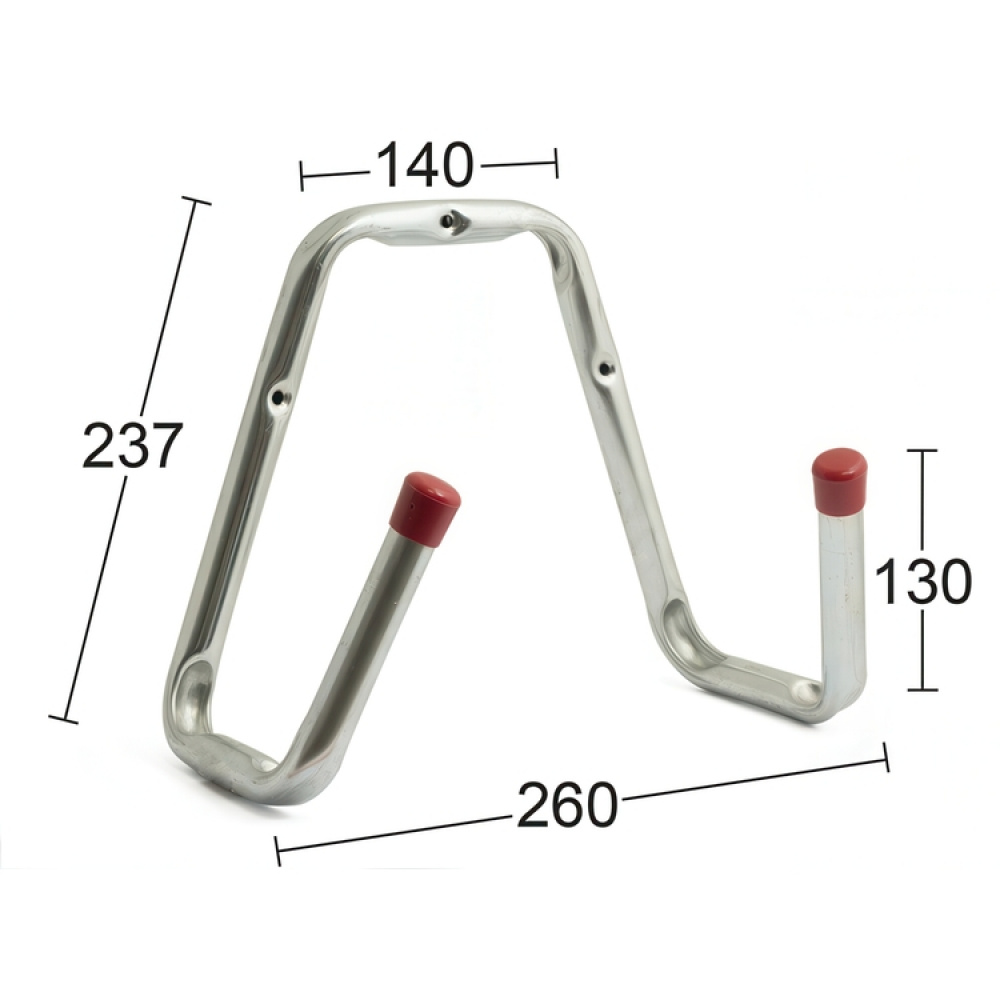 Slanghållare, Vägghängd, 2-krok, HABO HOSE HOLDER, Silver i gruppen Förvaring / Förråd- och garageförvaring / Redskapshållare hos SmartaSaker.se (42648)