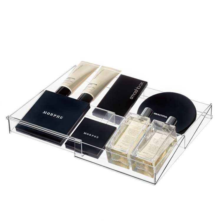 Sluttande smikställ, Utdragbart, THE HOME EDIT ANGELD ORGANIZER, 17,1 till 33 cm, Klar i gruppen Förvaring / Badrumsförvaring / Sminkförvaring hos SmartaSaker.se (42651)