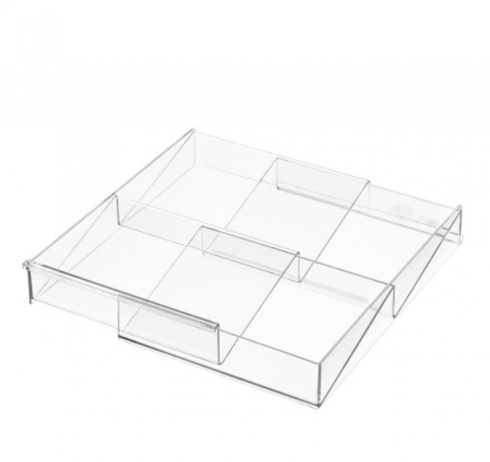 Sluttande smikställ, Utdragbart, THE HOME EDIT ANGELD ORGANIZER, 17,1 till 33 cm, Klar i gruppen Förvaring / Badrumsförvaring / Sminkförvaring hos SmartaSaker.se (42651)