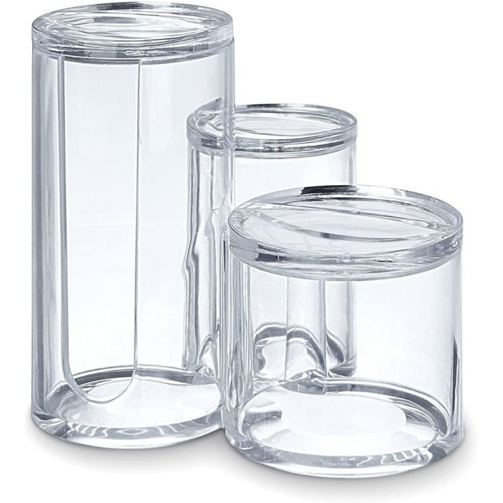 Sminkborttagnings ställ, MAKE UP COTTON, Klar akryl i gruppen Förvaring / Badrumsförvaring / Sminkförvaring hos SmartaSaker.se (42654)