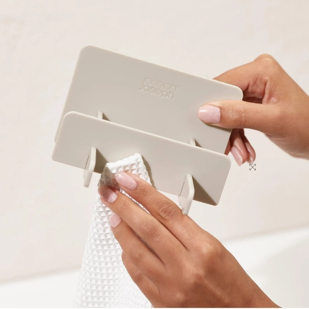Sminkspegel med förvaring, VIVA PEDESTAL MIRROR COSMETIC ORGANISER, Joseph Joseph, Benvit i gruppen Förvaring / Badrumsförvaring hos SmartaSaker.se (42656)