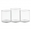 Sminkställ / mugg, 3 fack, COSMETIC TRIO CUP, Klar Sminkställ / mugg, 3 fack, COSMETIC TRIO CUP, Klar