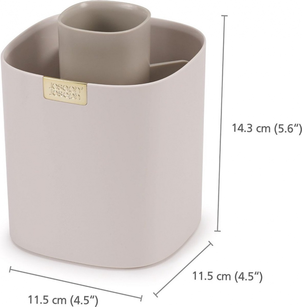 Sminkställ för penslar, VIVA MAKE UP BRUSH POT, Joseph Joseph, Benvit i gruppen Förvaring / Badrumsförvaring / Sminkförvaring hos SmartaSaker.se (42663)