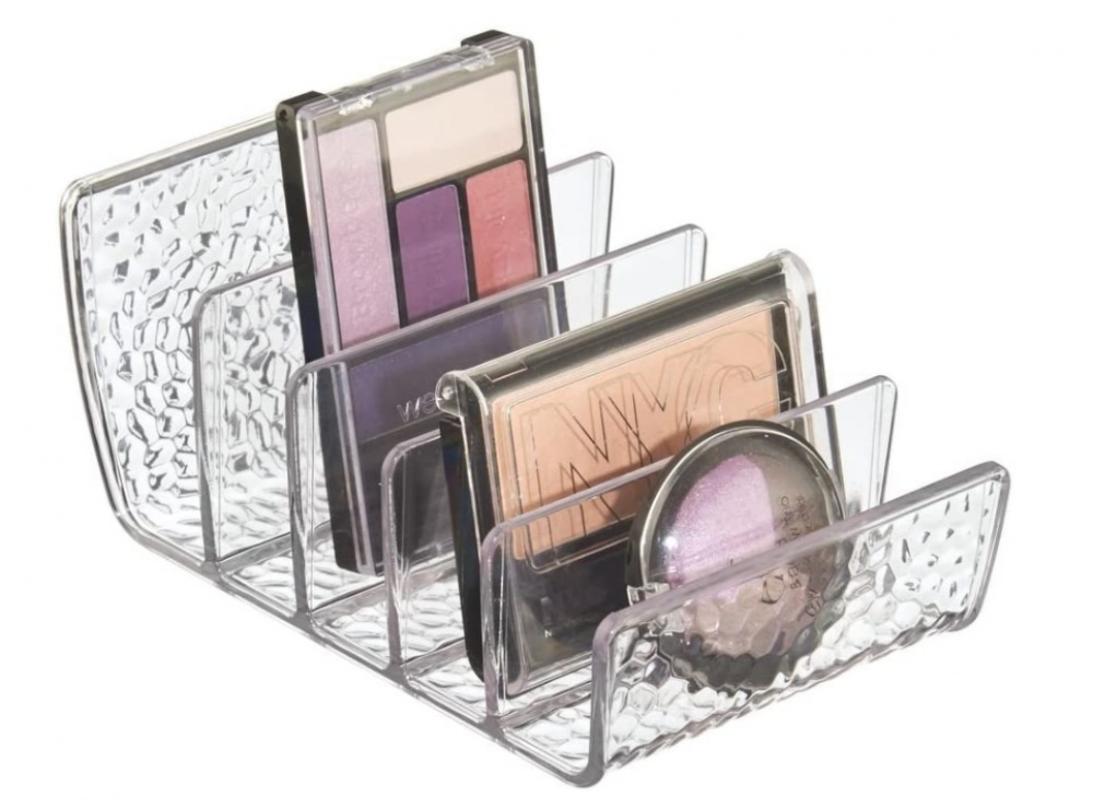 Sminkställ för puder och ögonskuggor, RAIN COSMETIC PALETTE, 10 x 15 x H 7,6 cm, Transparent i gruppen Förvaring / Badrumsförvaring / Sminkförvaring hos SmartaSaker.se (42664)