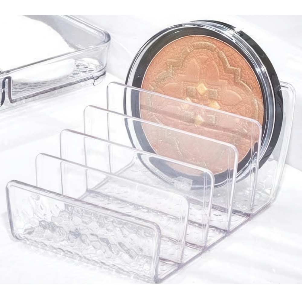 Sminkställ för puder och ögonskuggor, RAIN COSMETIC PALETTE, 10 x 15 x H 7,6 cm, Transparent i gruppen Förvaring / Badrumsförvaring / Sminkförvaring hos SmartaSaker.se (42664)