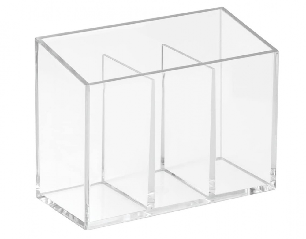 Sminkställ med 3 fack, COUNTER TOP ORGANISER, Transparent i gruppen Förvaring / Badrumsförvaring / Sminkförvaring hos SmartaSaker.se (42667)
