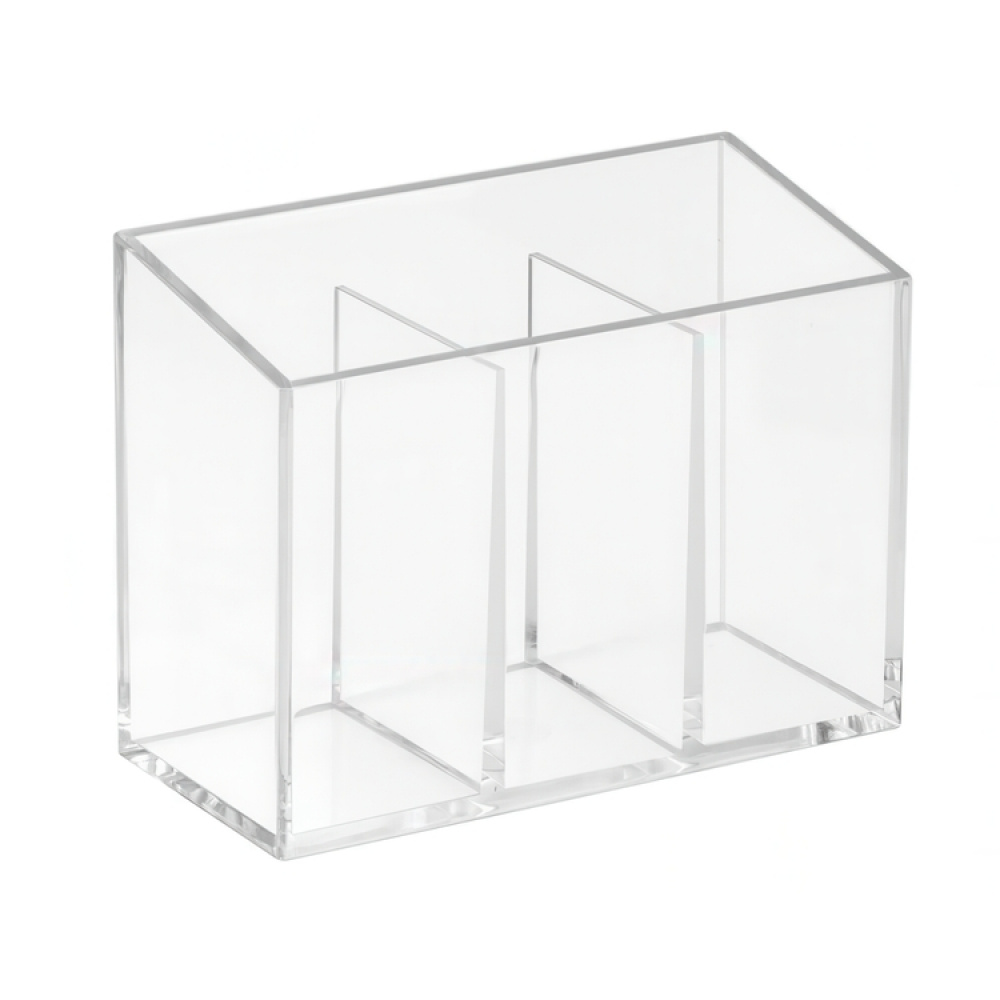 Sminkställ med 3 fack, COUNTER TOP ORGANISER, Transparent i gruppen Förvaring / Badrumsförvaring / Sminkförvaring hos SmartaSaker.se (42667)