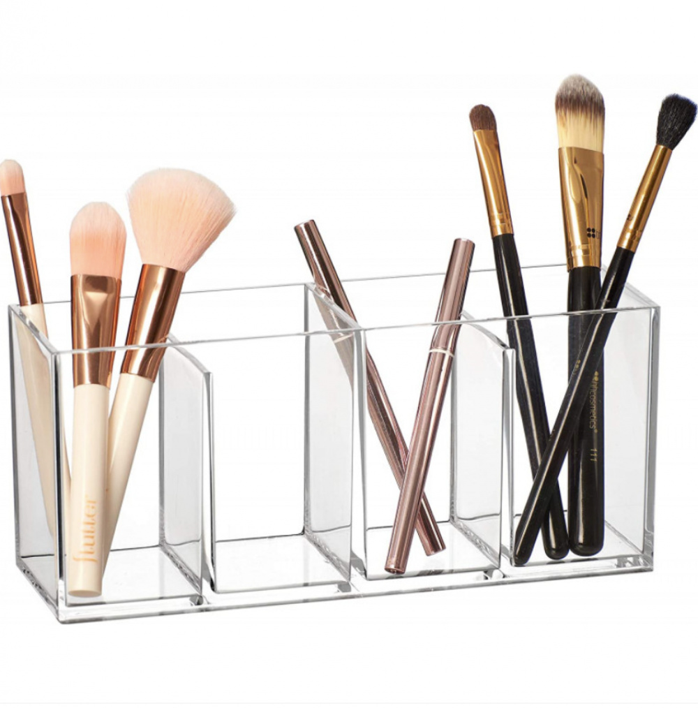 Sminkställ med 4 fack, SELENA MAKEUP ORGANIZER, 22,3 x 7 x H 9,8 cm, Klar i gruppen Förvaring / Badrumsförvaring / Sminkförvaring hos SmartaSaker.se (42668)