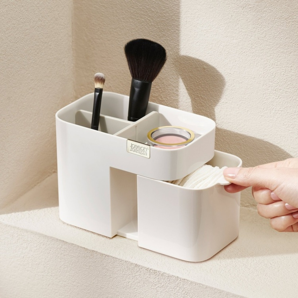 Sminkställ med låda, VIVA SMALL COSMETIC ORGANISER, Joseph Joseph, Benvit i gruppen Förvaring / Badrumsförvaring / Sminkförvaring hos SmartaSaker.se (42677)