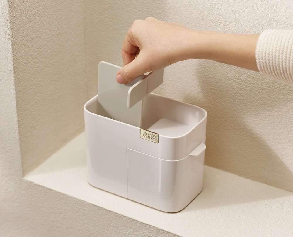 Sminkställ med låda, VIVA SMALL COSMETIC ORGANISER, Joseph Joseph, Benvit i gruppen Förvaring / Badrumsförvaring / Sminkförvaring hos SmartaSaker.se (42677)