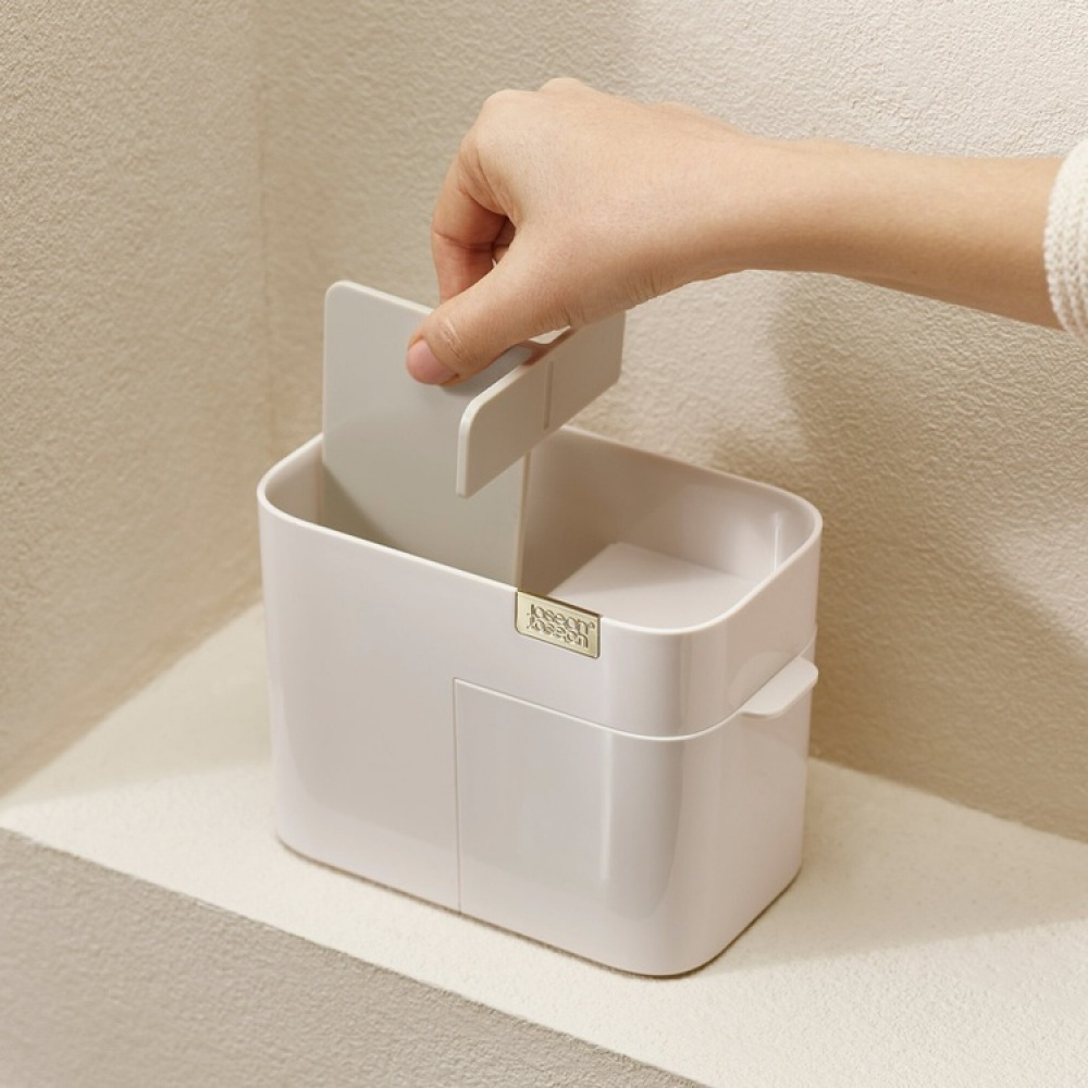 Sminkställ med låda, VIVA SMALL COSMETIC ORGANISER, Joseph Joseph, Benvit i gruppen Förvaring / Badrumsförvaring / Sminkförvaring hos SmartaSaker.se (42677)