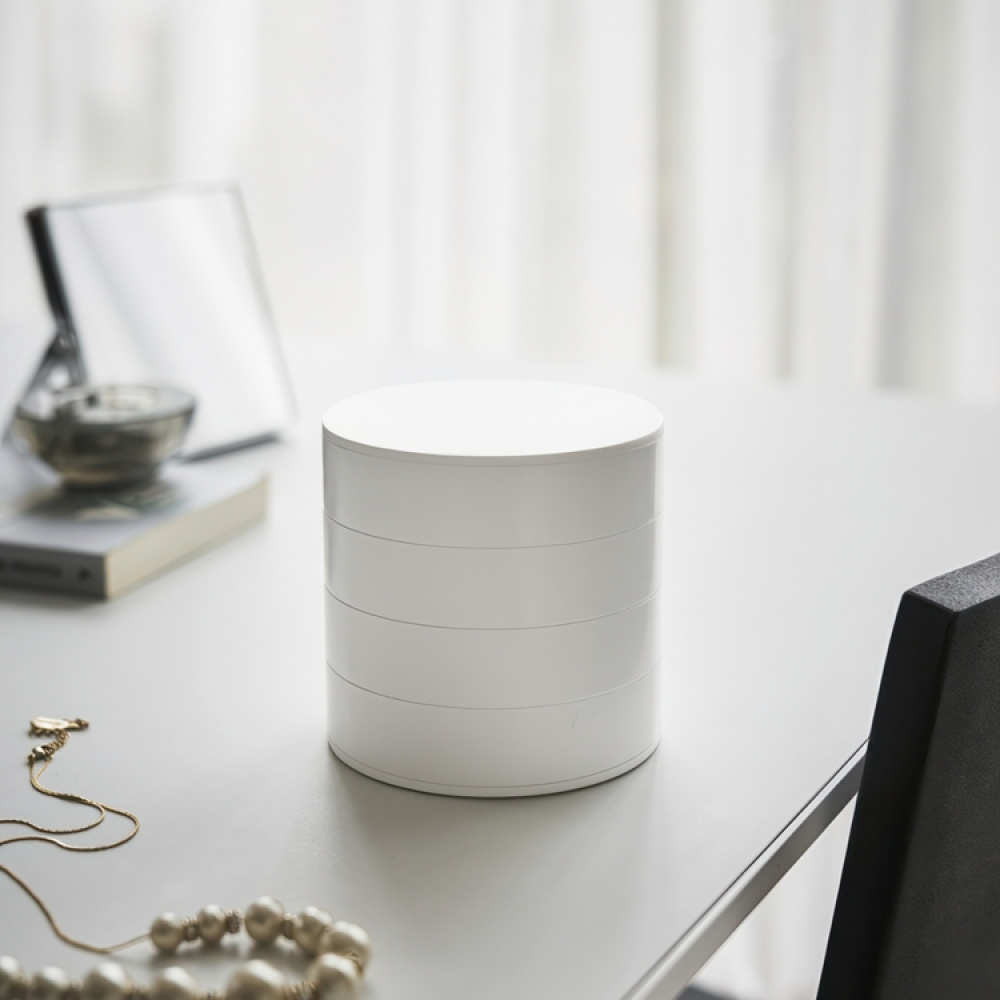 Smyckesask / Förvaringsburk, TOWER ACCESSORIES TRAY, Yamazaki, Vit i gruppen Förvaring / Sovrumsförvaring / Smyckesförvaring hos SmartaSaker.se (42683)