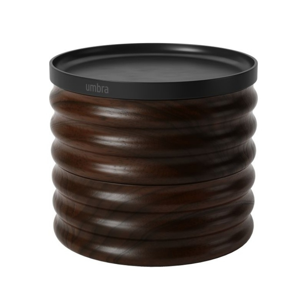 Smyckesask rund, TESORA WOOD , Ø 13 cm, Umbra i gruppen Förvaring / Sovrumsförvaring / Smyckesförvaring hos SmartaSaker.se (42685)