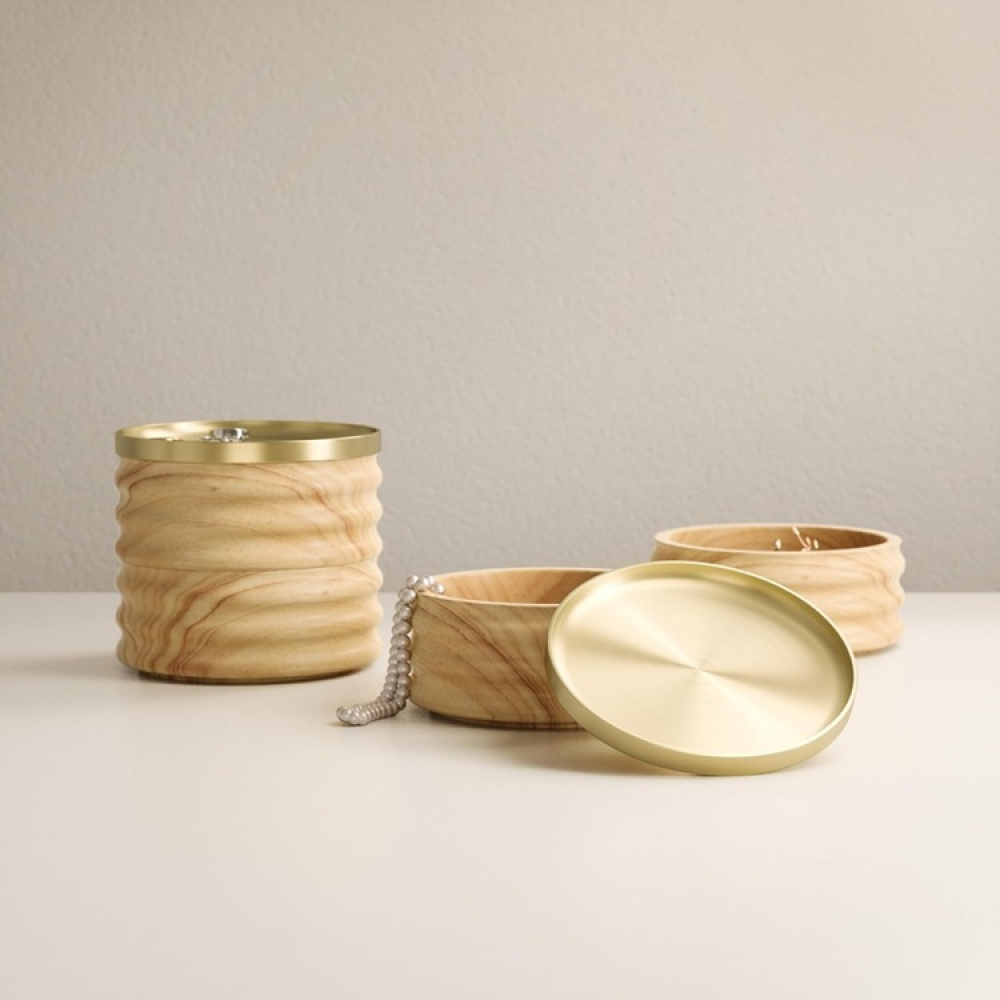 Smyckesask rund, TESORA WOOD , Ø 13 cm, Umbra i gruppen Förvaring / Sovrumsförvaring / Smyckesförvaring hos SmartaSaker.se (42685)