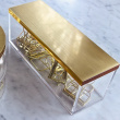 Smyckesask, Långsmal, GOLD CHEST, 17,5 x 6 x H 7 cm, Klar / Guld Smyckesask, Långsmal, GOLD CHEST, 17,5 x 6 x H 7 cm, Klar / Guld