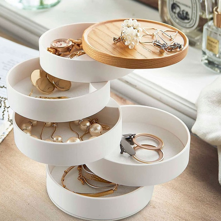 Smyckesask, 5 fack, TOSCA JEWELRY BOX, Yamazaki, Vit / Natur i gruppen Förvaring / Sovrumsförvaring / Smyckesförvaring hos SmartaSaker.se (42687)