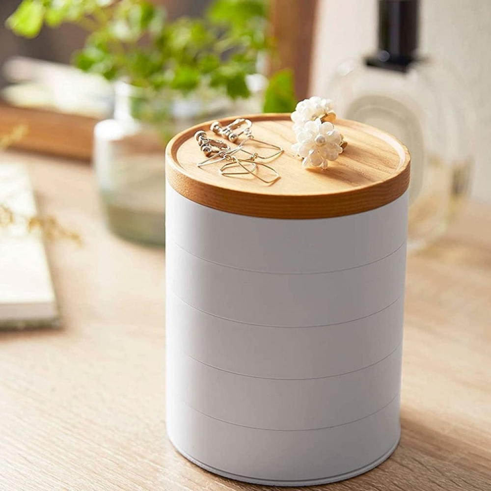 Smyckesask, 5 fack, TOSCA JEWELRY BOX, Yamazaki, Vit / Natur i gruppen Förvaring / Sovrumsförvaring / Smyckesförvaring hos SmartaSaker.se (42687)