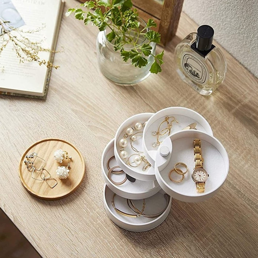 Smyckesask, 5 fack, TOSCA JEWELRY BOX, Yamazaki, Vit / Natur i gruppen Förvaring / Sovrumsförvaring / Smyckesförvaring hos SmartaSaker.se (42687)