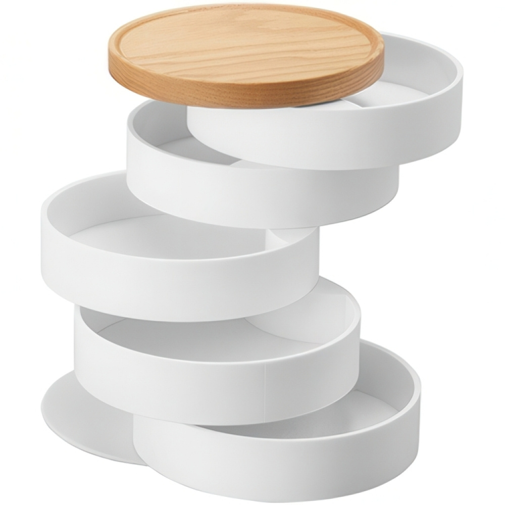 Smyckesask, 5 fack, TOSCA JEWELRY BOX, Yamazaki, Vit / Natur i gruppen Förvaring / Sovrumsförvaring / Smyckesförvaring hos SmartaSaker.se (42687)