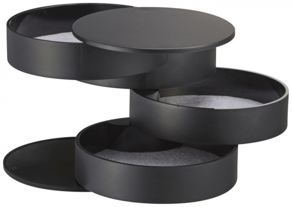 Smyckesask, TOWER ACCESSORIES TRAY, Yamazaki, Svart i gruppen Förvaring / Sovrumsförvaring / Smyckesförvaring hos SmartaSaker.se (42692)