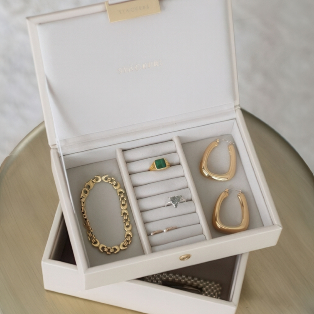 Smyckeskrin, 2 våningar, MINI STACKERS, 18 x 12,5 x H 11,5 cm i gruppen Förvaring / Badrumsförvaring / Sminkförvaring hos SmartaSaker.se (42704)