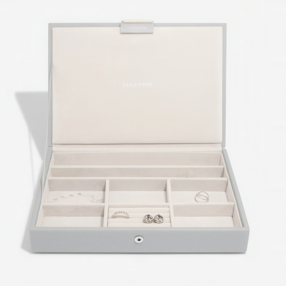 Smyckeskrin, 3 våningar, CLASSIC STACKERS, 25 x 18 x H 13,7 cm i gruppen Förvaring / Sovrumsförvaring / Smyckesförvaring hos SmartaSaker.se (42705)