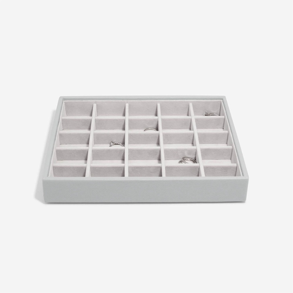 Smyckeskrin, 4 våningar, CLASSIC STACKERS, 25 x 18 x H 19,5 cm, Pebble Grey i gruppen Förvaring / Badrumsförvaring hos SmartaSaker.se (42708)