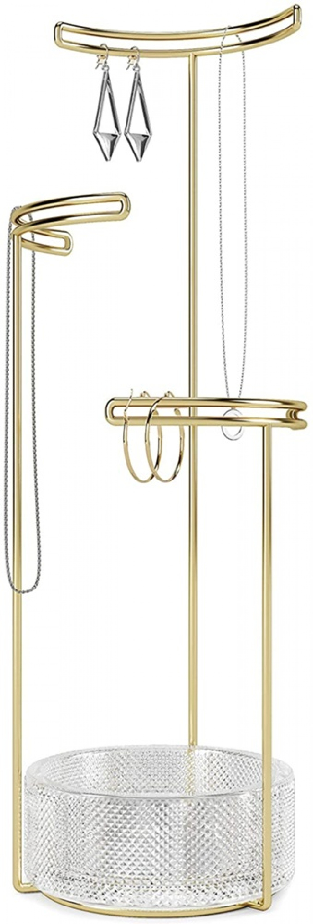 Smyckesträd, TESORA JEWELRY STAND BRASS, H 41,6 cm, Umbra, Guld / Klar i gruppen Förvaring / Sovrumsförvaring / Smyckesförvaring hos SmartaSaker.se (42717)