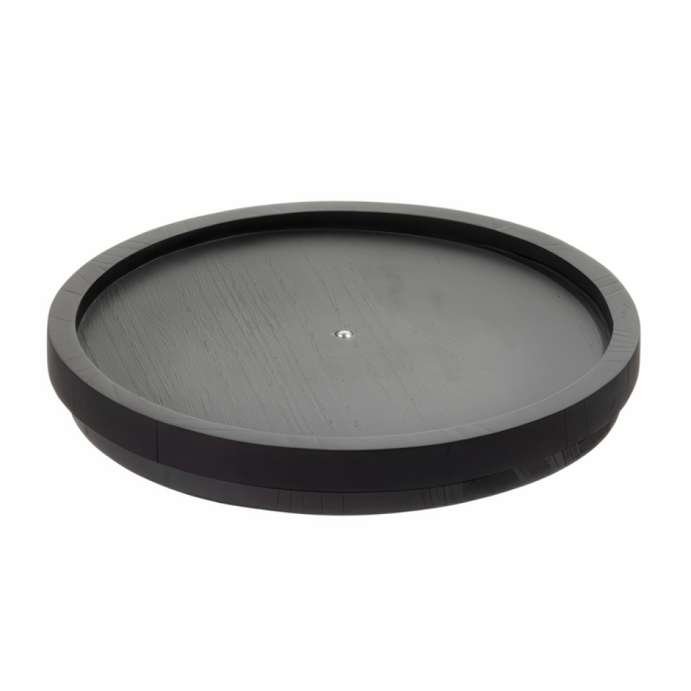 Snurrande bricka i trä, THE HOME EDIT ECO WOOD TURNTABLE, Låg kant, Ø 23 cm i gruppen Förvaring / Köksförvaring / Förvaringsburkar hos SmartaSaker.se (42721)