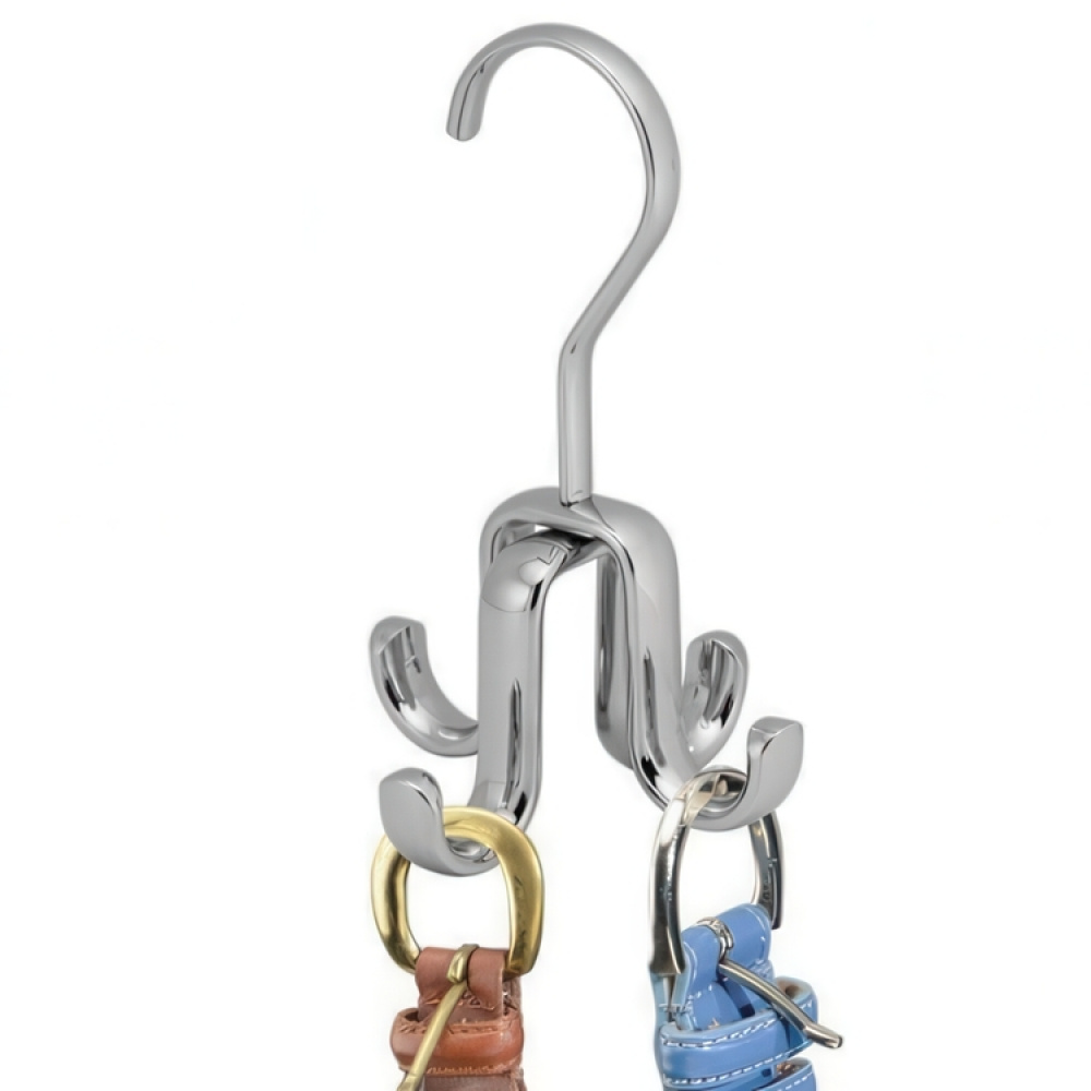 Snurrande Galge för skärp & halsband, SWIVEL ROD HOOK, Silver i gruppen Förvaring / Garderobsförvaring / Galgar och hängare hos SmartaSaker.se (42724)