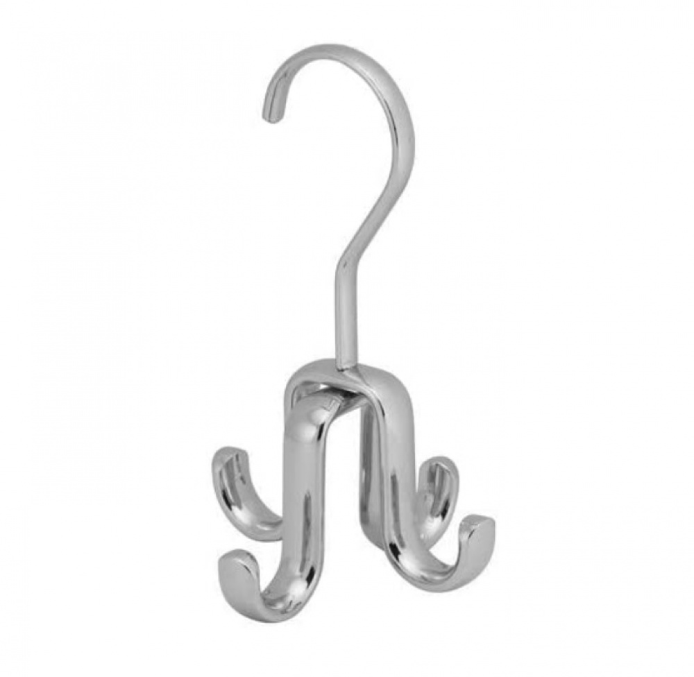 Snurrande Galge för skärp & halsband, SWIVEL ROD HOOK, Silver i gruppen Förvaring / Garderobsförvaring / Galgar och hängare hos SmartaSaker.se (42724)
