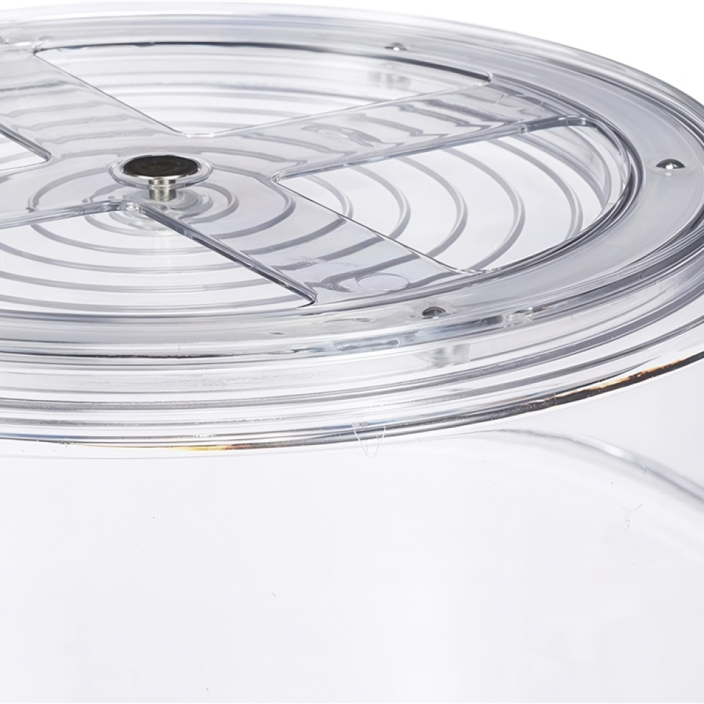 Snurrbricka av återvunnen plast, Hög kant, LAZY SUSAN, Ø 23 cm, Transparent i gruppen Förvaring / Köksförvaring / Organisera köksskåp / Kryddhyllor hos SmartaSaker.se (42726)